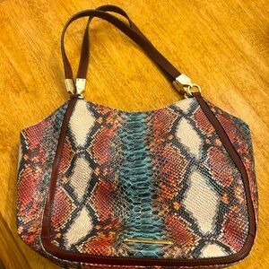 Brahmin Marianna Python Shoulder Bag Excellent Condition Excellent Condition